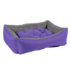 מיטה לכלב דוחת מים פטס-פרוג'קט מידה xl צבע סגול עם אפור-0