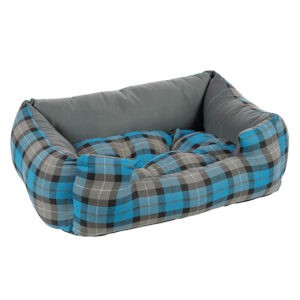 מיטה לכלב פטס-פרוג'קט מידה m צבע כחול רבועים-0