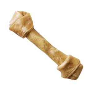 עצם עור בקר לכלב - קשר 15 ס"מ-0