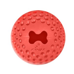 צעצוע לכלב רוגז כדור גומי לעיסה גדול צבע אדום-0