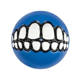 צעצוע לכלב רוגז כדור גומי חייכן גדול צבע כחול-0