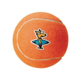 צעצוע לכלב רוגז כדור טניס בינוני צבע כתום-0