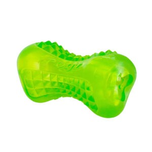 צעצוע לכלב רוגז עצם דנטלית גומי קטנה צבע ירוק ליים-0