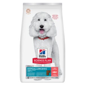 הילס סיינס פלאן Hypoallergenic סלמון לכלבים בוגרים מגזעים בינוניים — 12 ק״ג