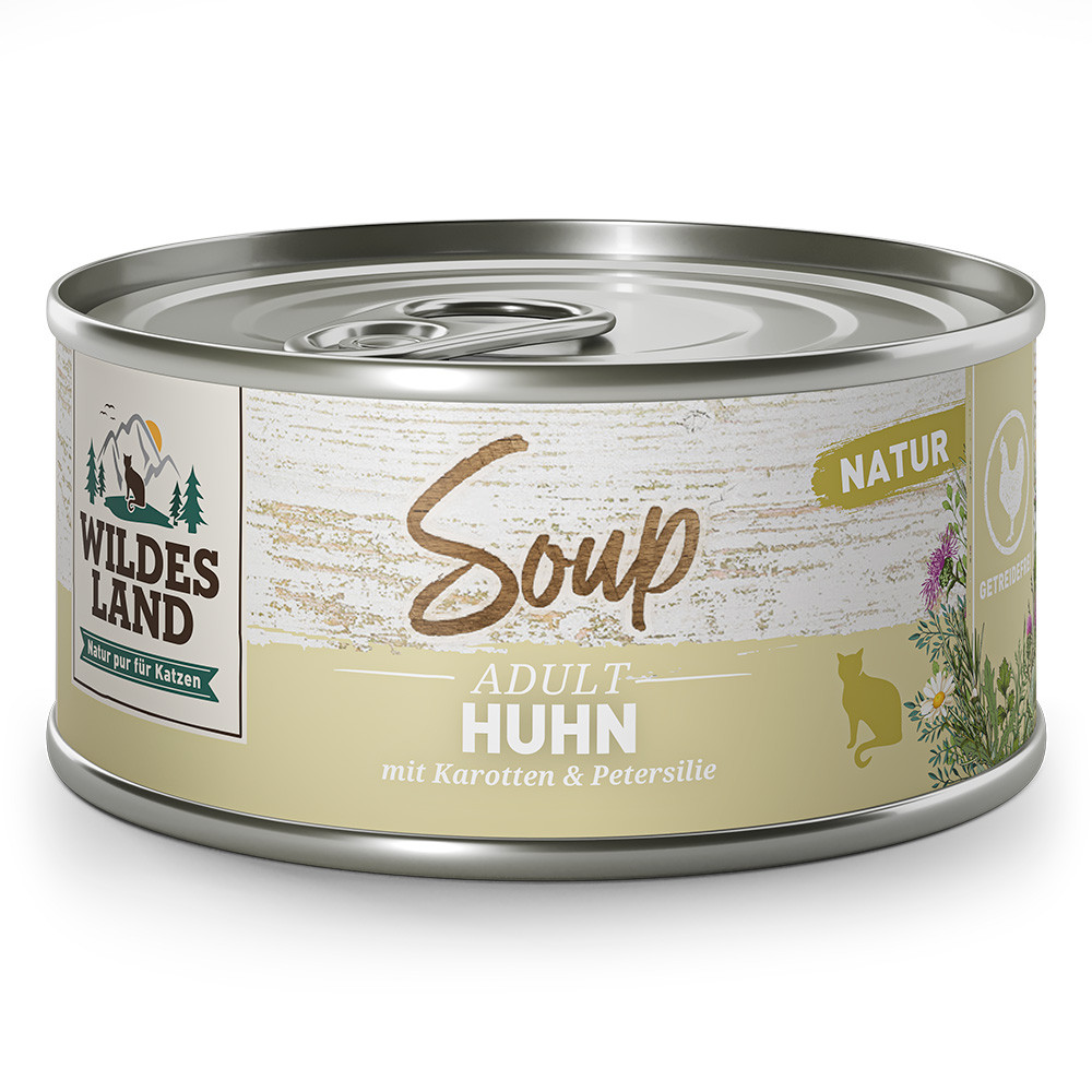 ווילדס לנד Soup לחתולים בוגרים — עוף, גזר ופטרוזיליה, 80 גרם