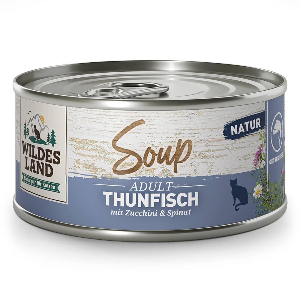 ווילדס לנד Soup לחתולים בוגרים — טונה, קישוא ותרד, 80 גרם